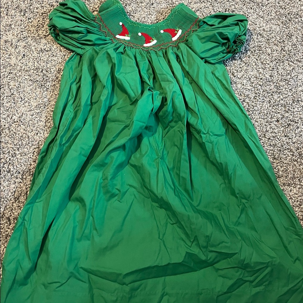 Santa Hat Smocked Dress